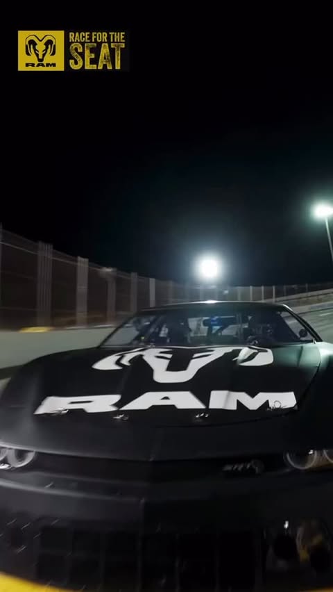 Instagram post by @jacob_lofland for Ram Trucks. Caption reads: [...] @racefortheseat in partnership with....
