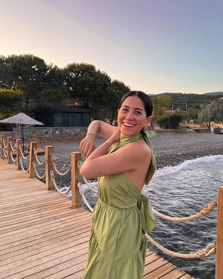 Instagram post by @ecetargit for Nanushka. Caption reads: 🍀 #ad.