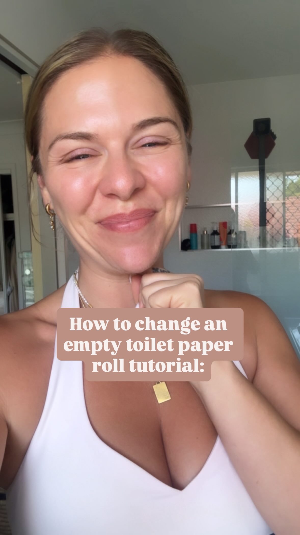 Instagram post by @tarapavlovic for Who Gives A Crap. Caption reads: Hot tip:

— If you use the last roll of toilet....