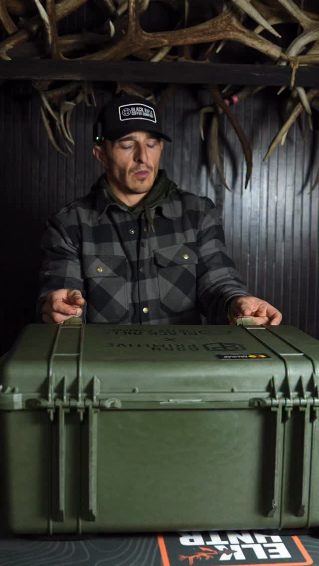 Instagram post by @elkshape for Born Primitive. Caption reads: [...] partnered with @blackriflecoffee and....