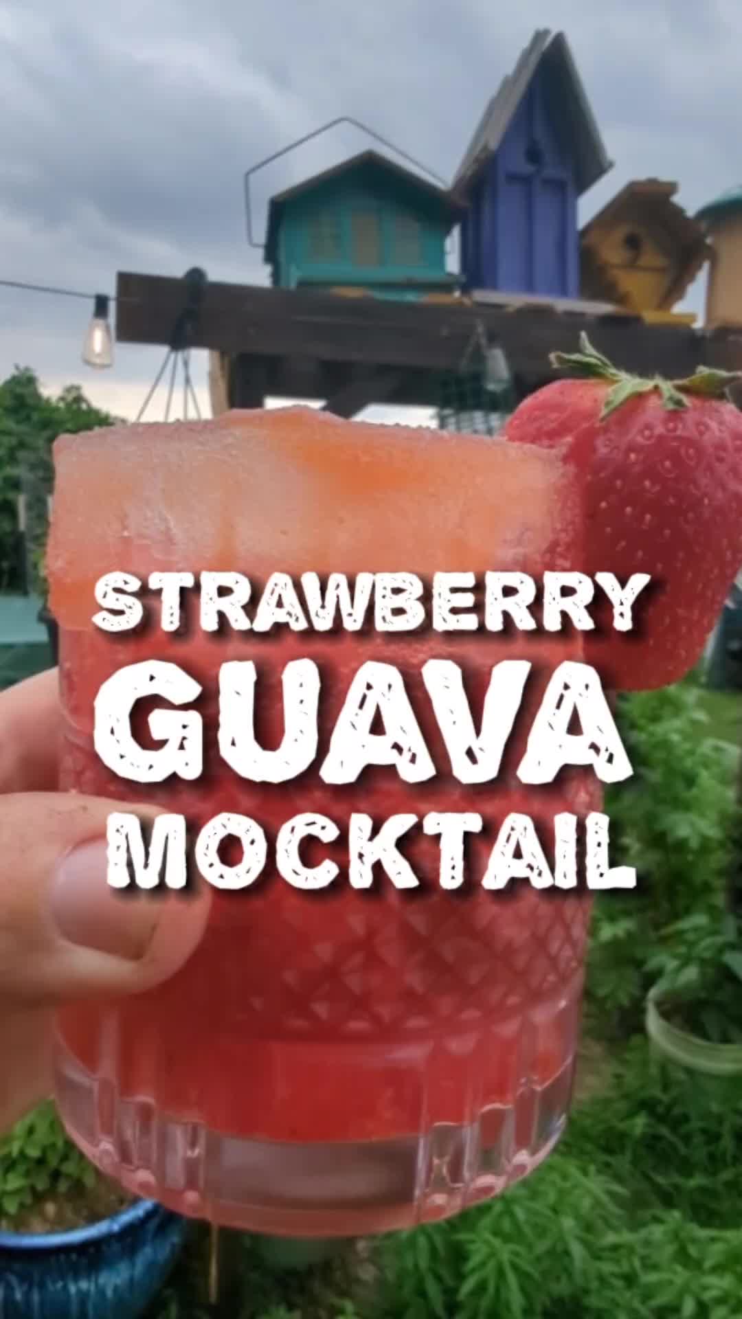 TikTok post by @from_the_garden for hiyo. Caption reads: [...] Guava Drink From the Garden with @drink hiyo....