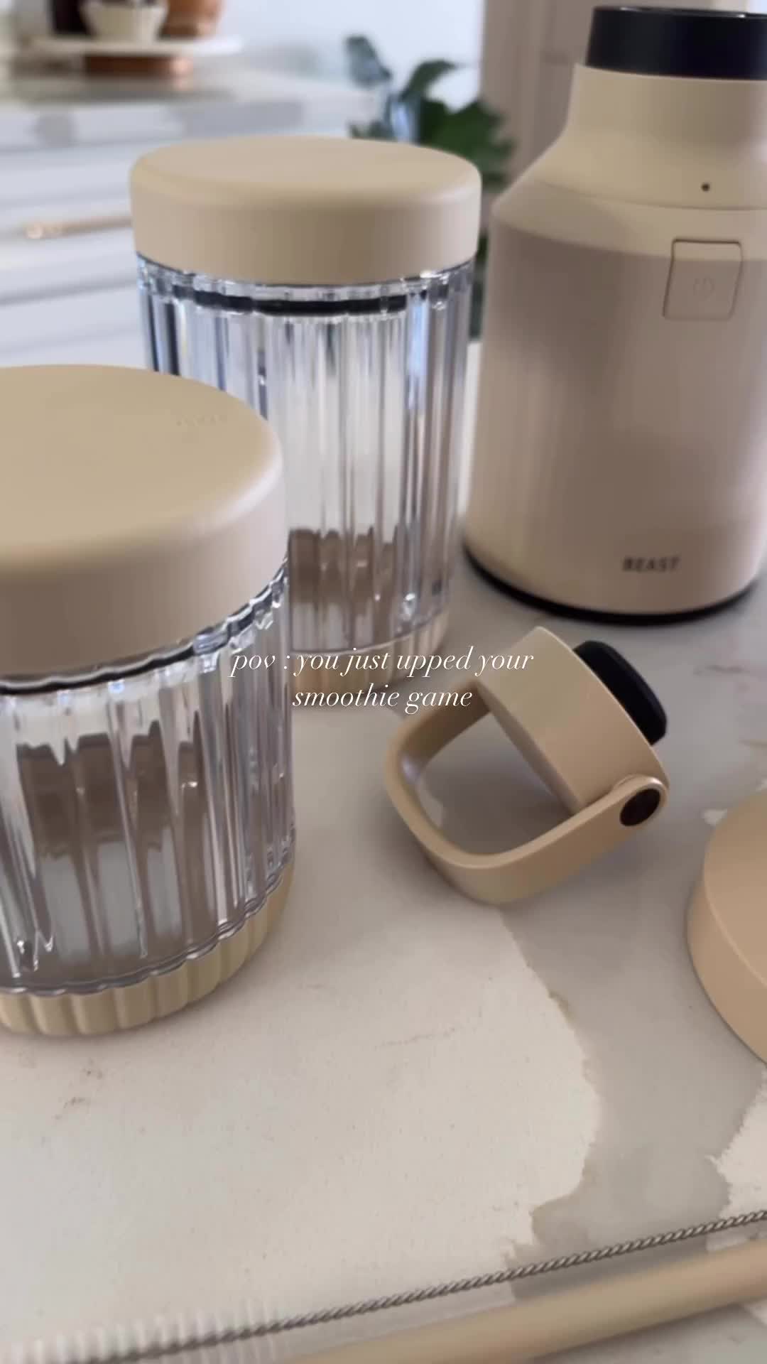 TikTok post by @theracheldodge for Beast Health. Caption reads: Entering my smoothie era with my new @Beast Health....