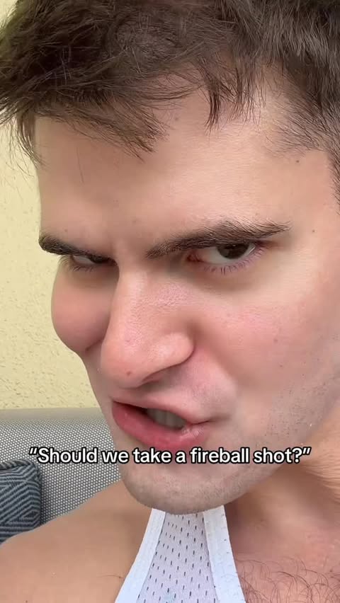 Instagram post by @thefitnessmarshall for Fireball Whisky. Caption reads: I am chaos and I know it @fireballwhisky.