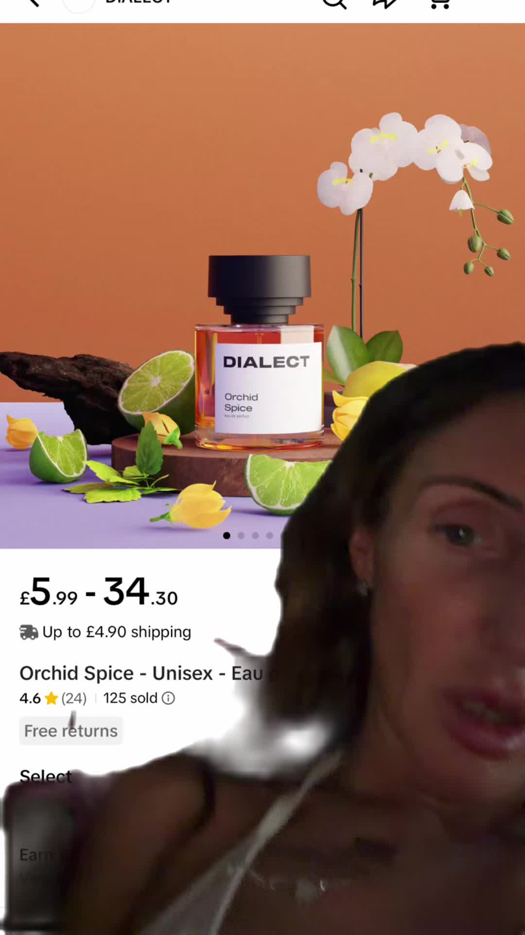 TikTok post by @themcgarrys_ for Dialect Södertälje. Caption reads: I’ve not had a scent from @DIALECT that I’ve not....