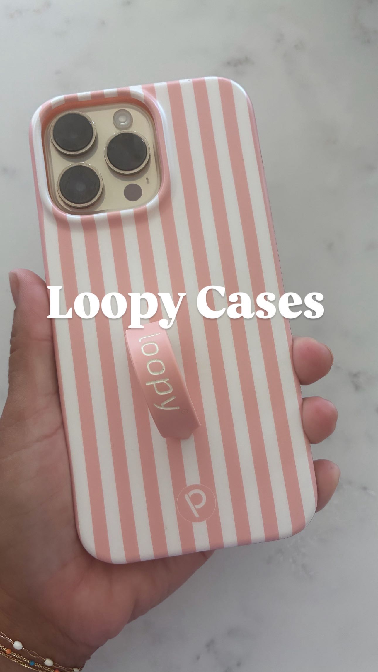 Instagram post by @styled_to_a_tee for LoopyCases. Caption reads: Obsessed with my new @loopycases in the style....