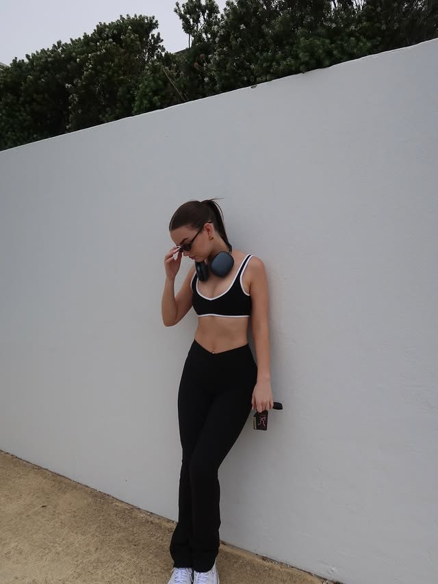 Instagram post by @ciaralillyyy for White Fox Boutique. Caption reads: hot girl walk attire from @whitefoxboutique use my....