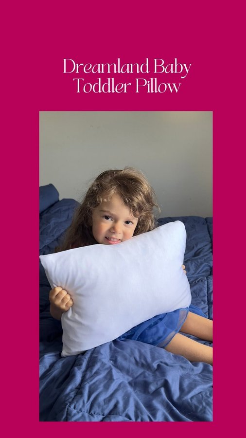 Instagram post by @marcelahauteco for Dreamland Baby. Caption reads: [...] the comfort they deserve with the Dreamland....