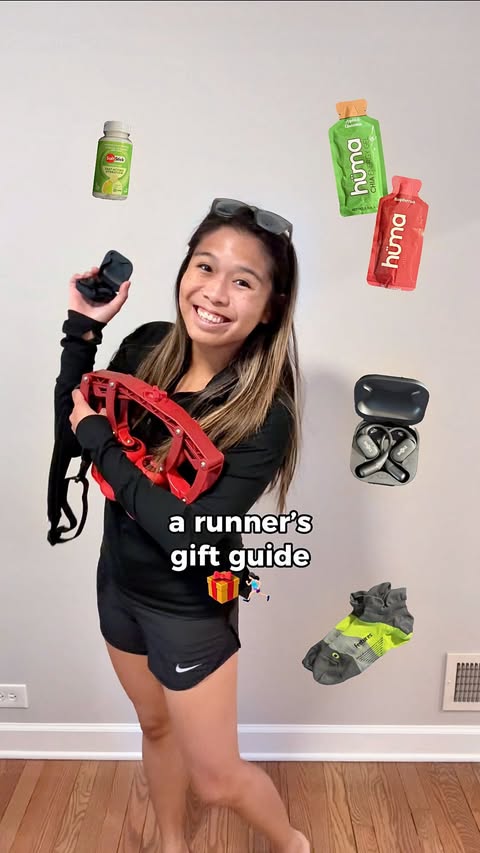 Instagram post by @genelynjaye for Goodr. Caption reads: for the runner in your life (or you 😉) 🎁🏃🏻‍♀️....