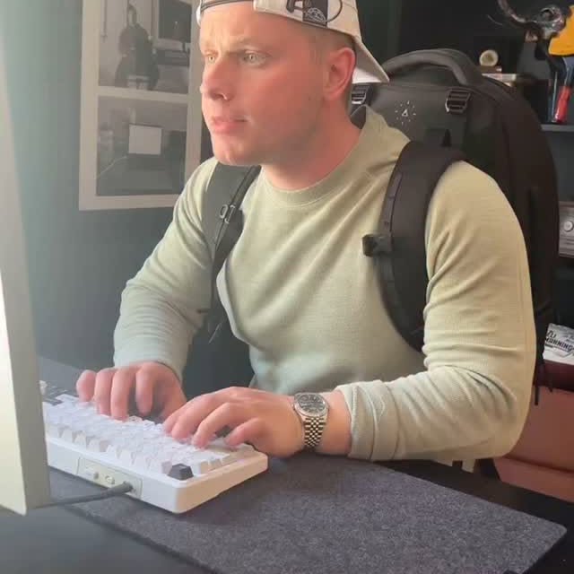 Instagram post by @nicky.cass for NOMATIC. Caption reads: [...] Go grab yourself a Gus, too. @nomatic #ad.