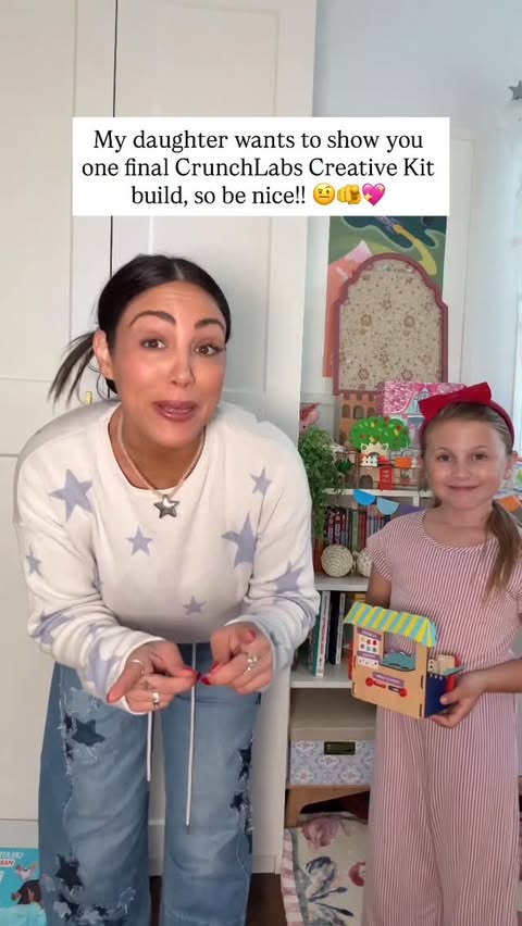 Instagram post by @kelliegerardi for CrunchLabs. Caption reads: [...] Queen is back to show off one more....