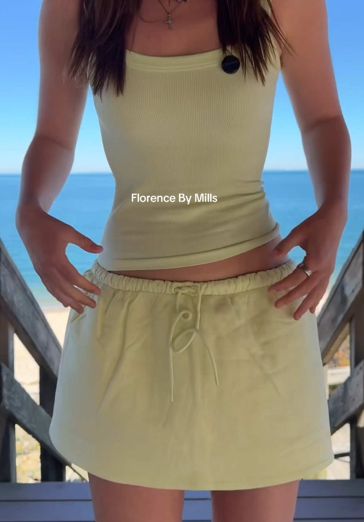 TikTok post by @kristinanicoletall for Florence By Mills Fashion. Caption reads: [...] and a full length tank 🤍🤩 @Florence By....