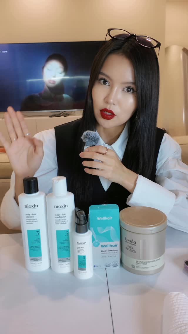 Instagram post by @rubyslvtr for NIOXIN. Caption reads: 💋.