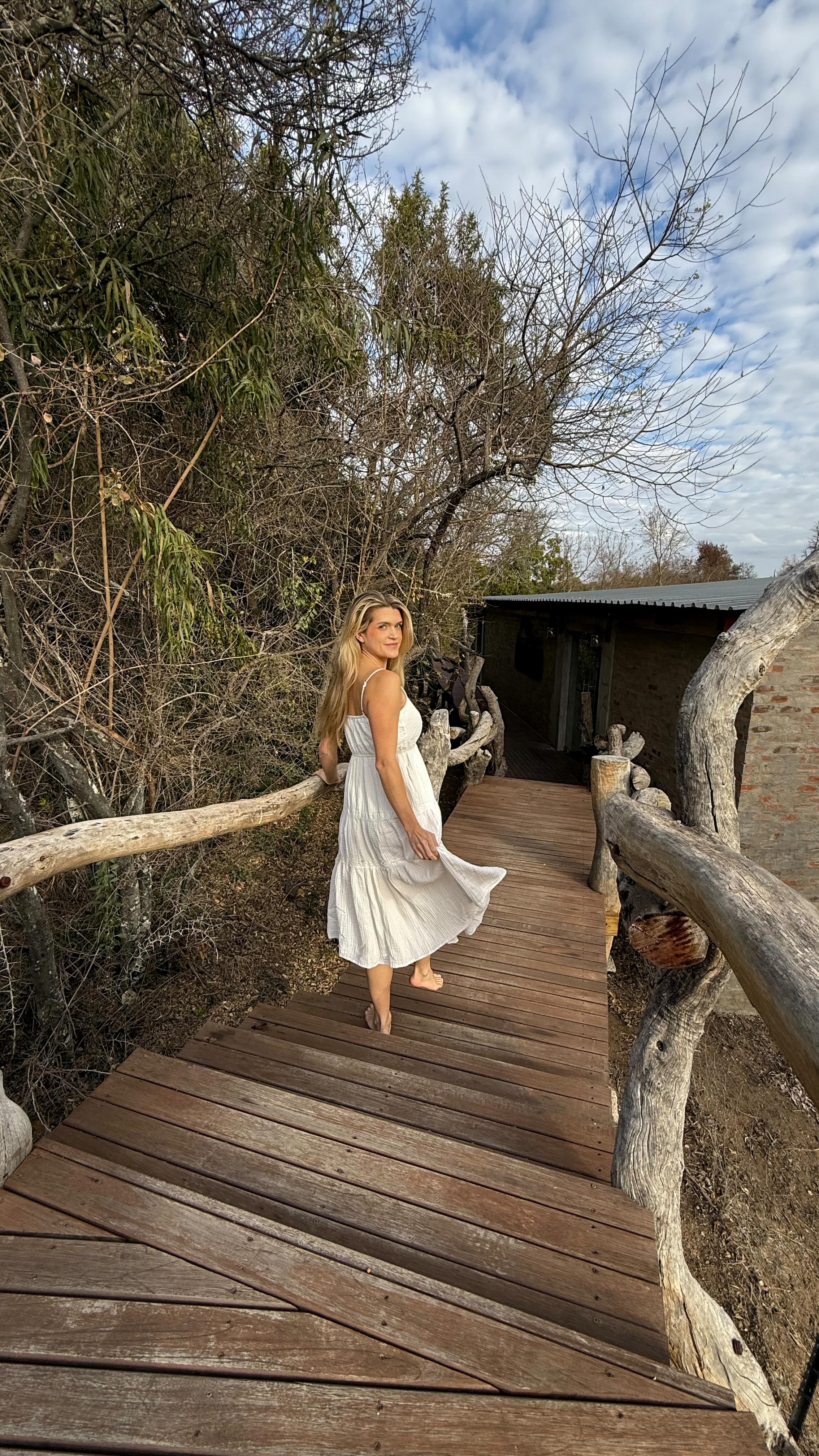 Instagram post by @ariaadare for Flag & Anthem. Caption reads: I found the dress of my dreams to frolic in… catch....