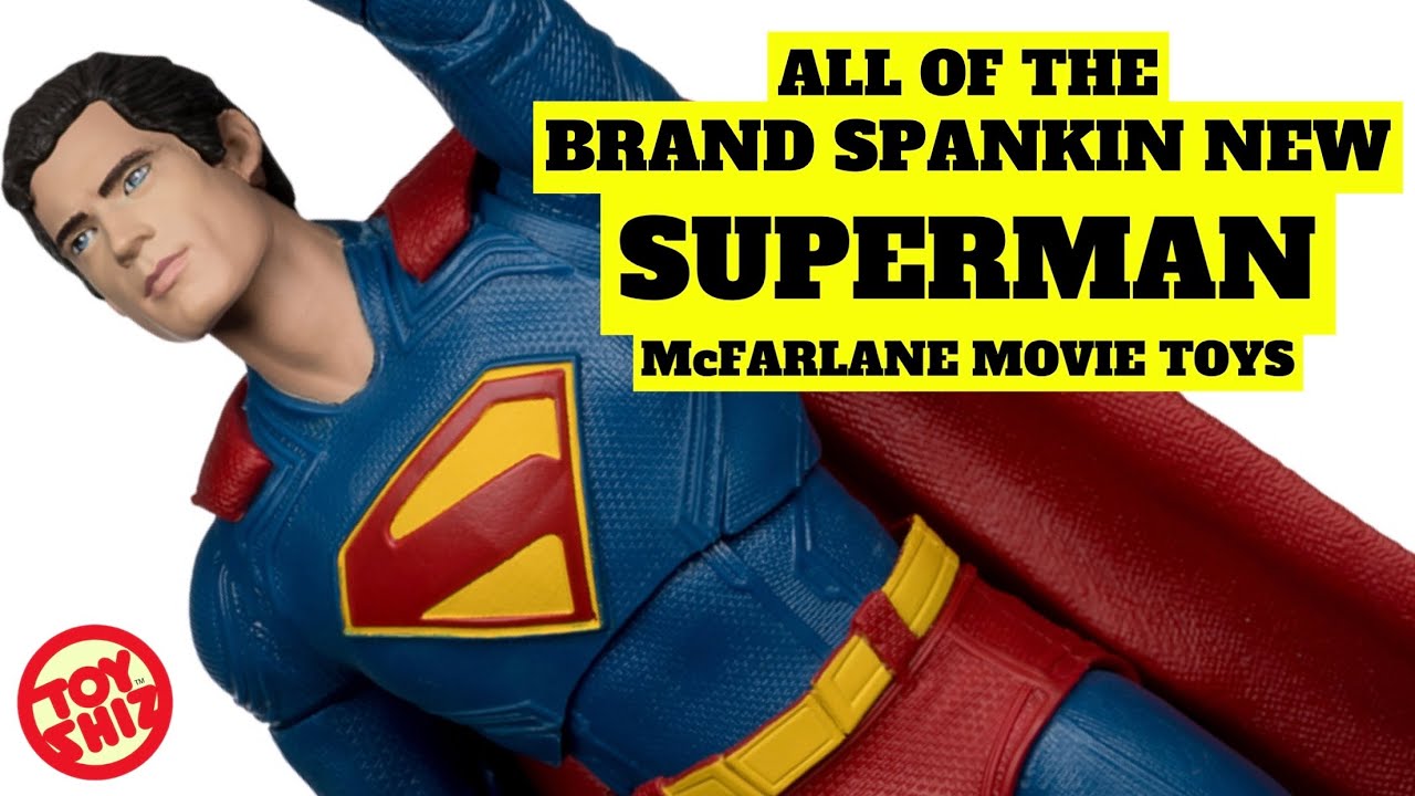 YouTube post by @ToyShiz for GameStop. Caption reads: 2025 NEW JAMES GUNN SUPERMAN MOVIE TOYS REVEALED |....