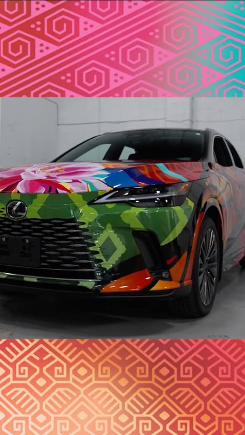 Instagram post by @juliaprajza for Lexus. Caption reads: [...] around the beautifully crafted Lexus RX....