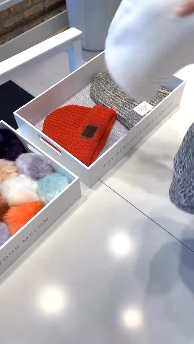 Instagram post by @buildyourownbeanie for Love Your Melon. Caption reads: Build Your Own Beanie is coming soon to the Mall....