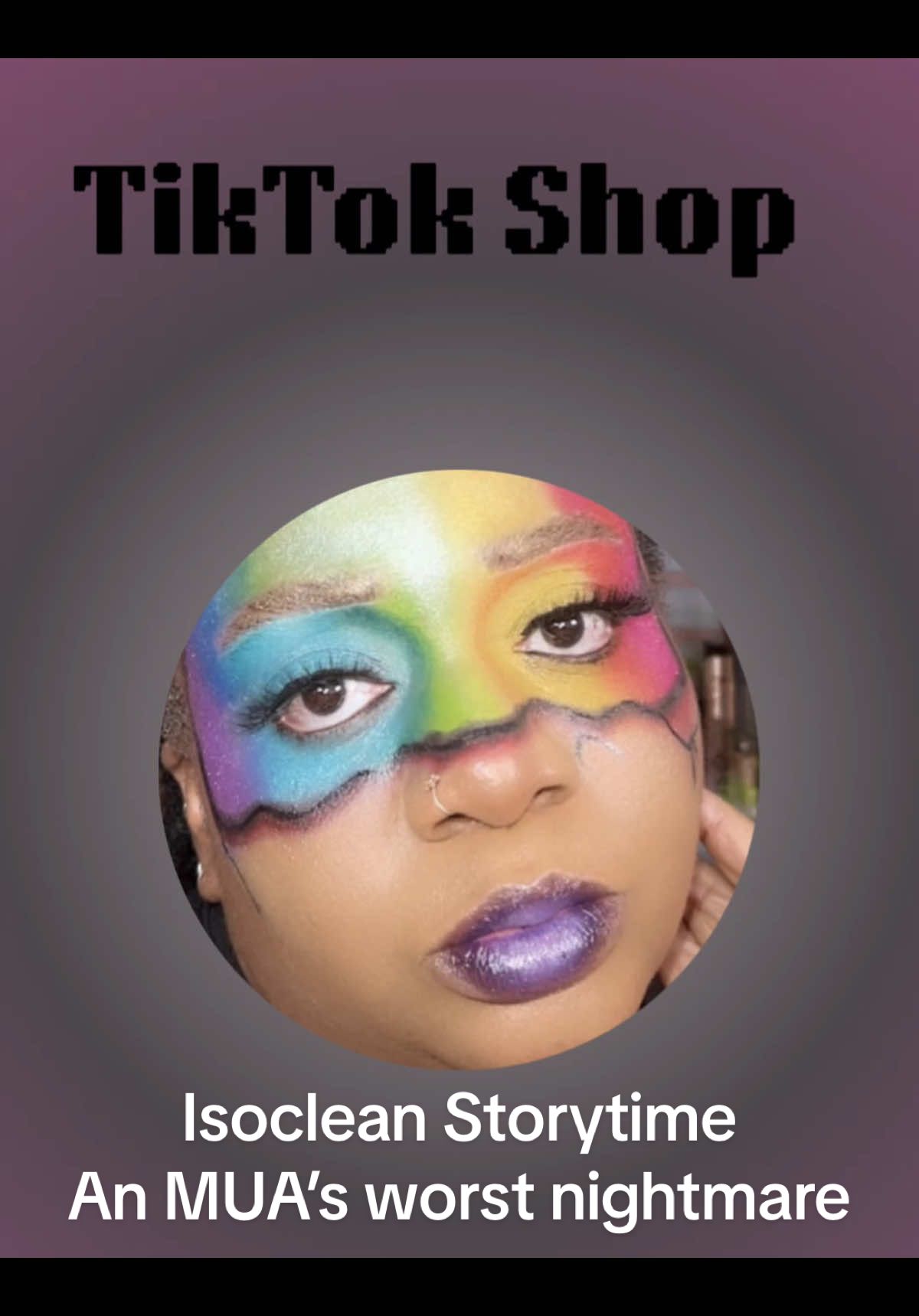 TikTok post by @valerie_mua for ISOCLEAN. Caption reads: [...] and sponges was a nightmare. @ISOCLEAN....