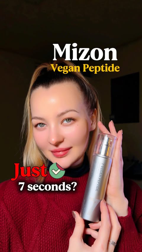 Instagram post by @creator_mdd for Mizon. Caption reads: ✨ Mizon 7 Vegan Peptide @mizon_kr - One step,....