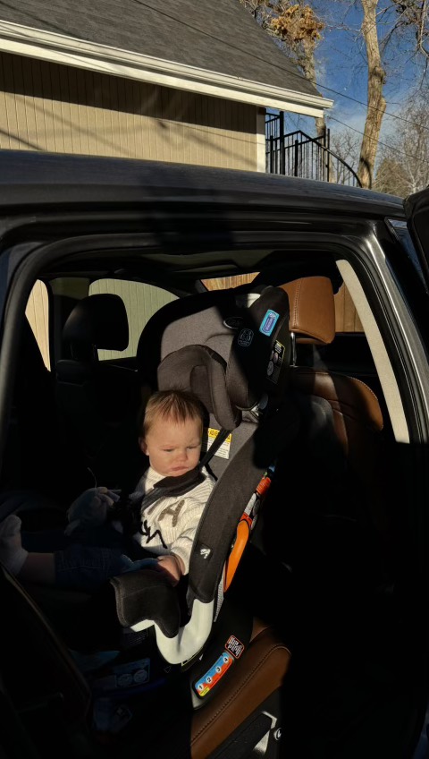 Instagram post by @gianninagibelli for Babylist. Caption reads: you know I love taking Heath everywhere with us....