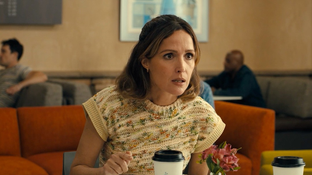 Instagram post by @beckbennett for Apple TV. Caption reads: Rose Byrne shares a secret with Beck Bennett in....