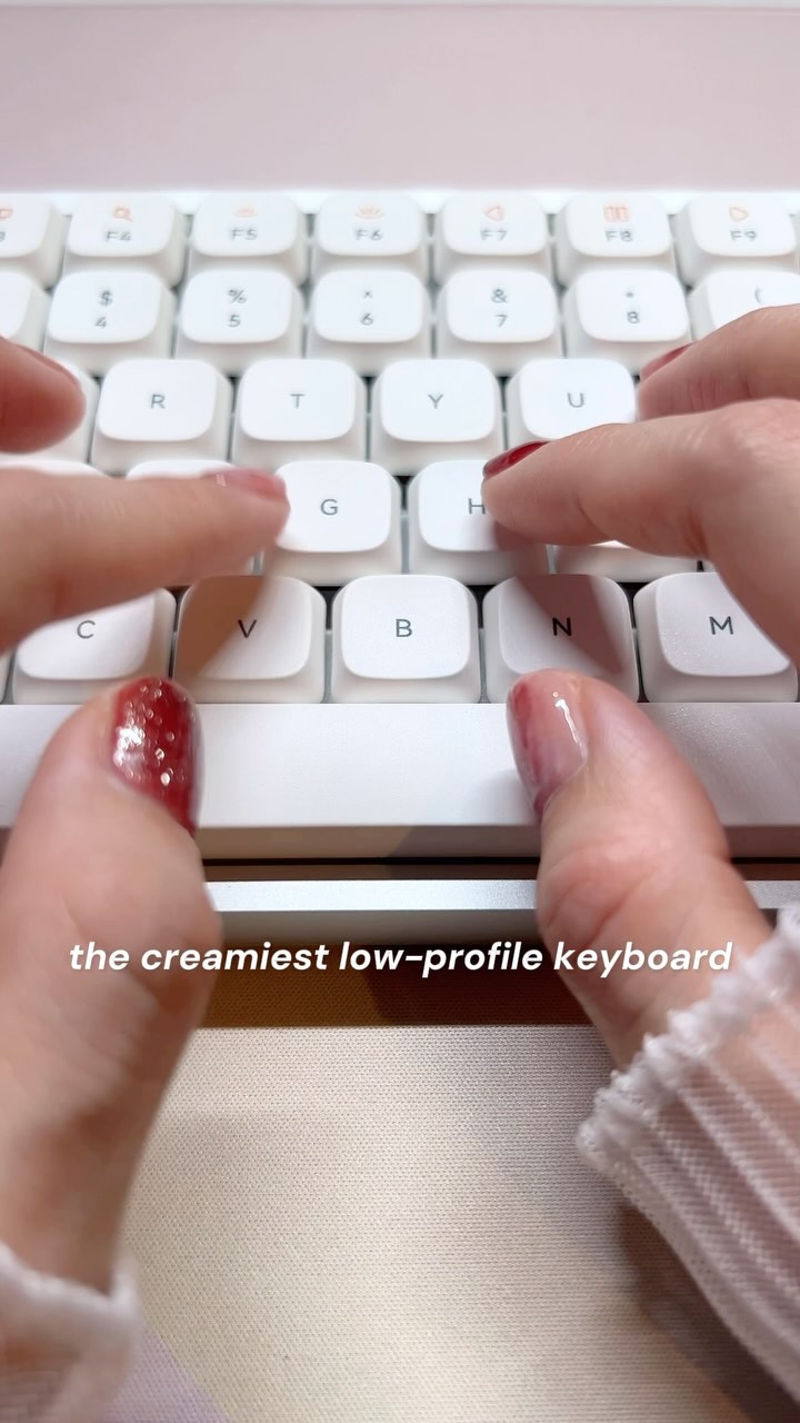 Instagram post by @mango.keebs for LOFREE. Caption reads: [...] frame and sleek design save 10% on lofree‘s....