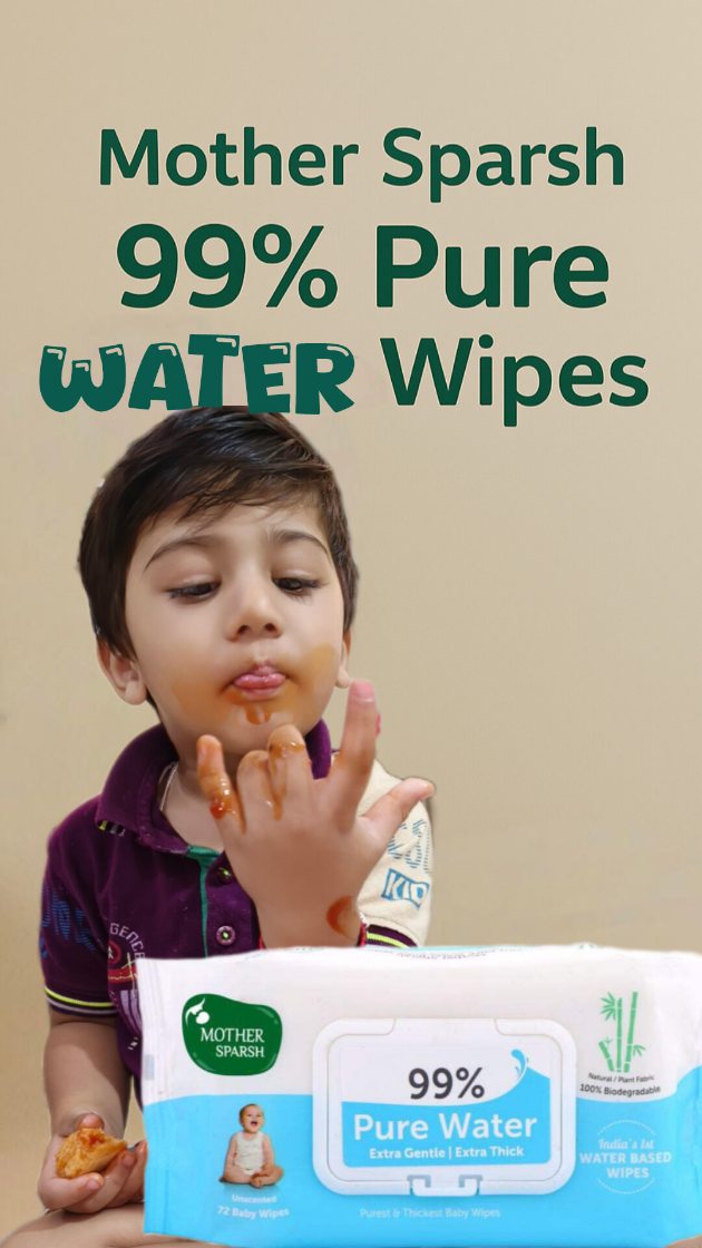 Instagram post by @mrs._s_pandey for Mother Sparsh. Caption reads: Meal time ho ya messy time, ab cleaning ka stress....