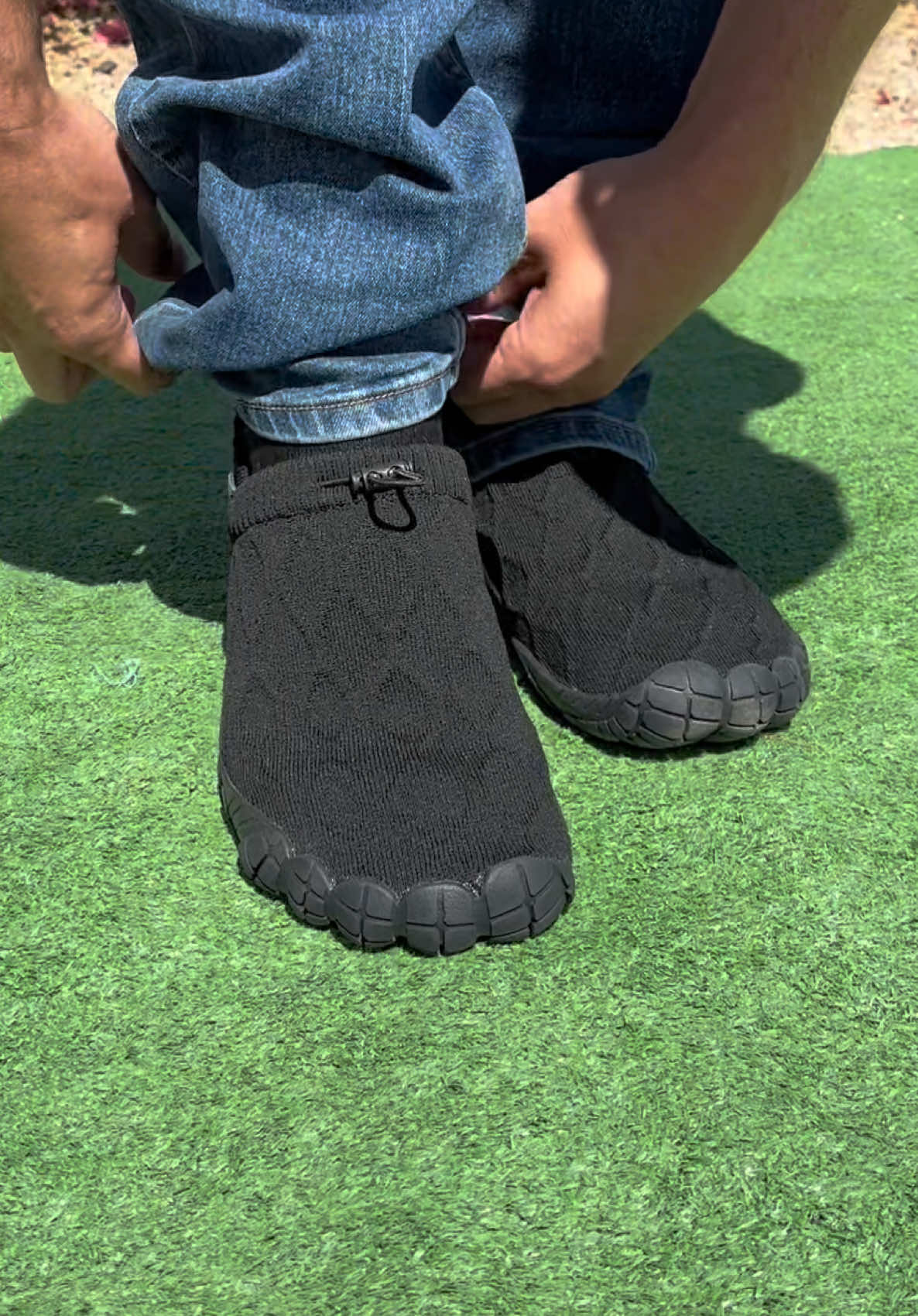 TikTok post by @masked_gamer_ for Watelves. Caption reads: The WateLves Barefoot walking Shoes for men and....