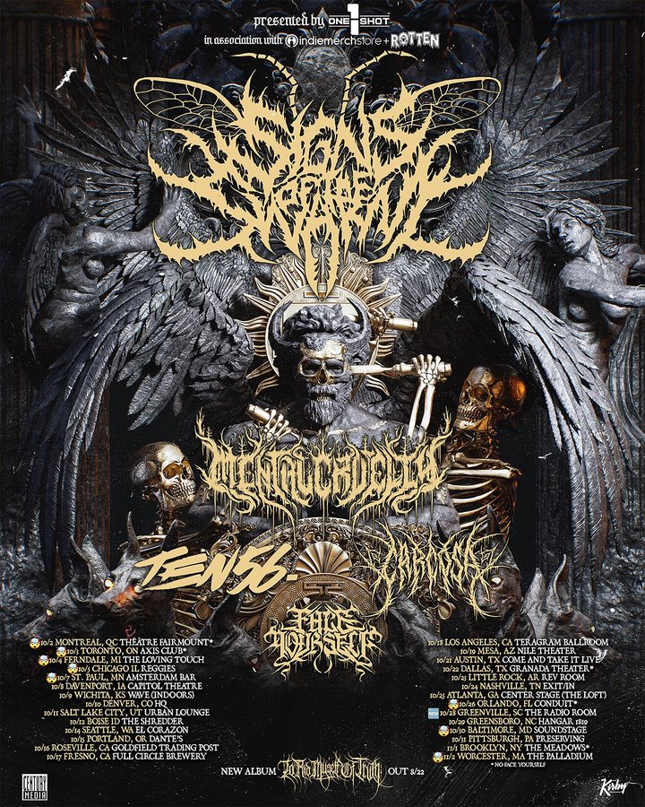 Instagram post by @fyourselfband for 1 Shot Energy. Caption reads: UPDATE! Our SC show on 10/28 has moved to....