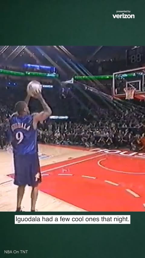 Instagram post by @sbnation for Verizon. Caption reads: The 2006 Dunk Contest’s unsung hero.