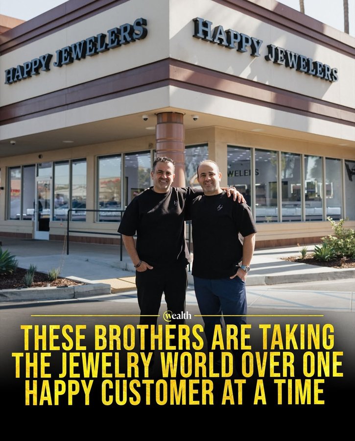 Instagram post by @wealth for Happy Jewelers. Caption reads: [...] the ultimate jewelry destination?....