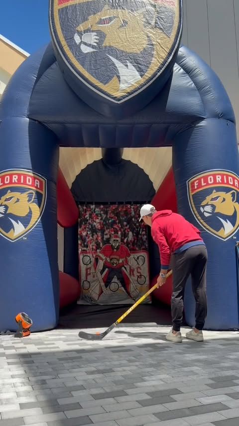 Instagram post by @corey_moriarty for Baptist Health. Caption reads: [...] Tkachuk Hockey Celebration with....