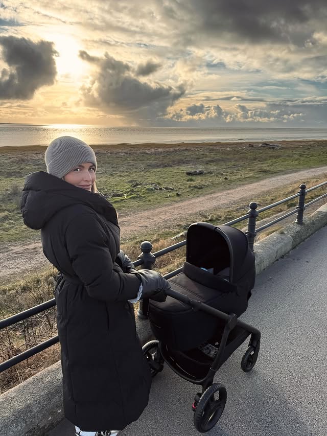 Instagram post by @claudiafogarty for Mamas & Papas. Caption reads: Our first little outings together 🤍 A mix of....