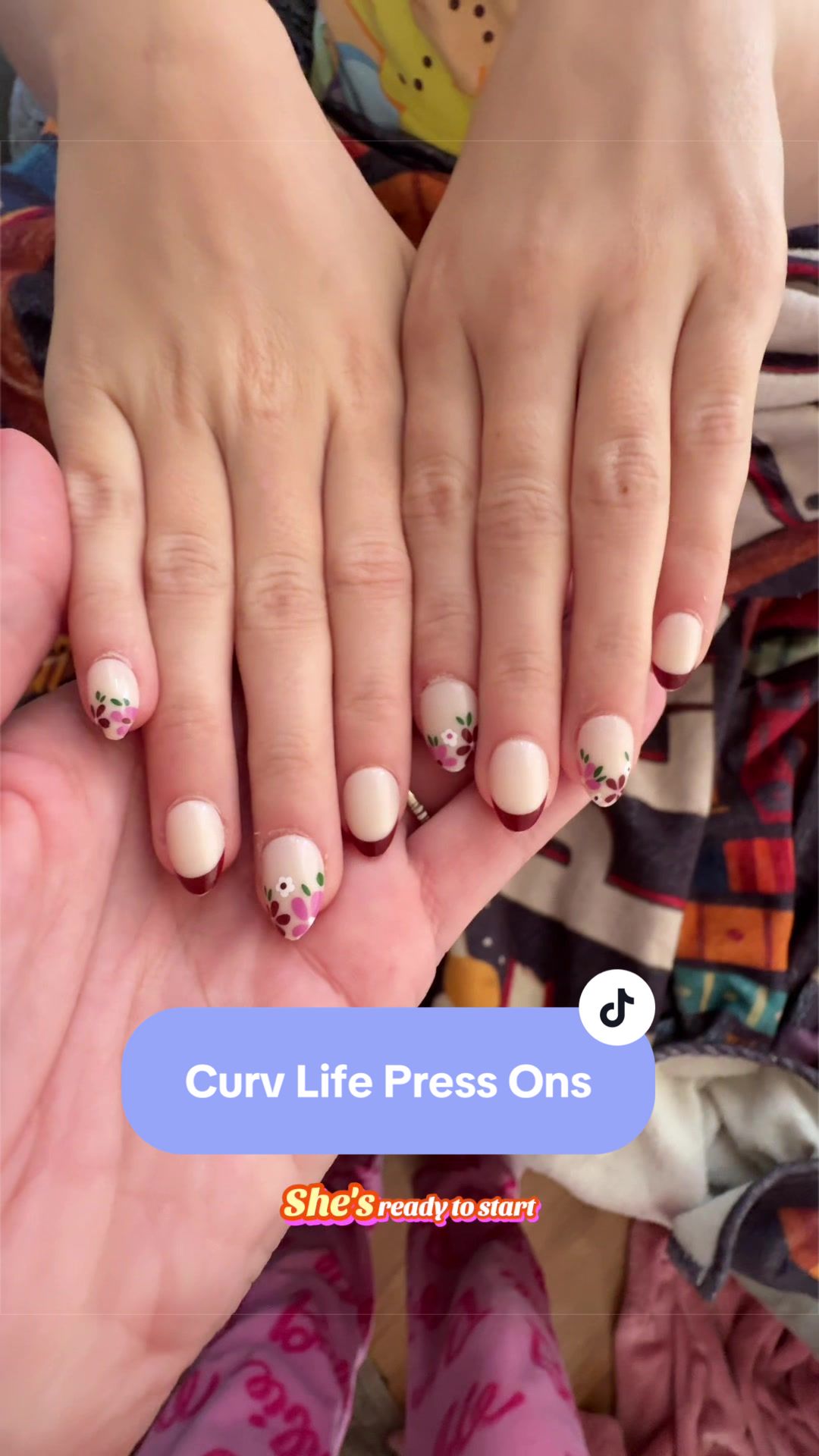 TikTok post by @lilmama_224 for CurvLife_official. Caption reads: Did these a few days ago and they’re still holding....