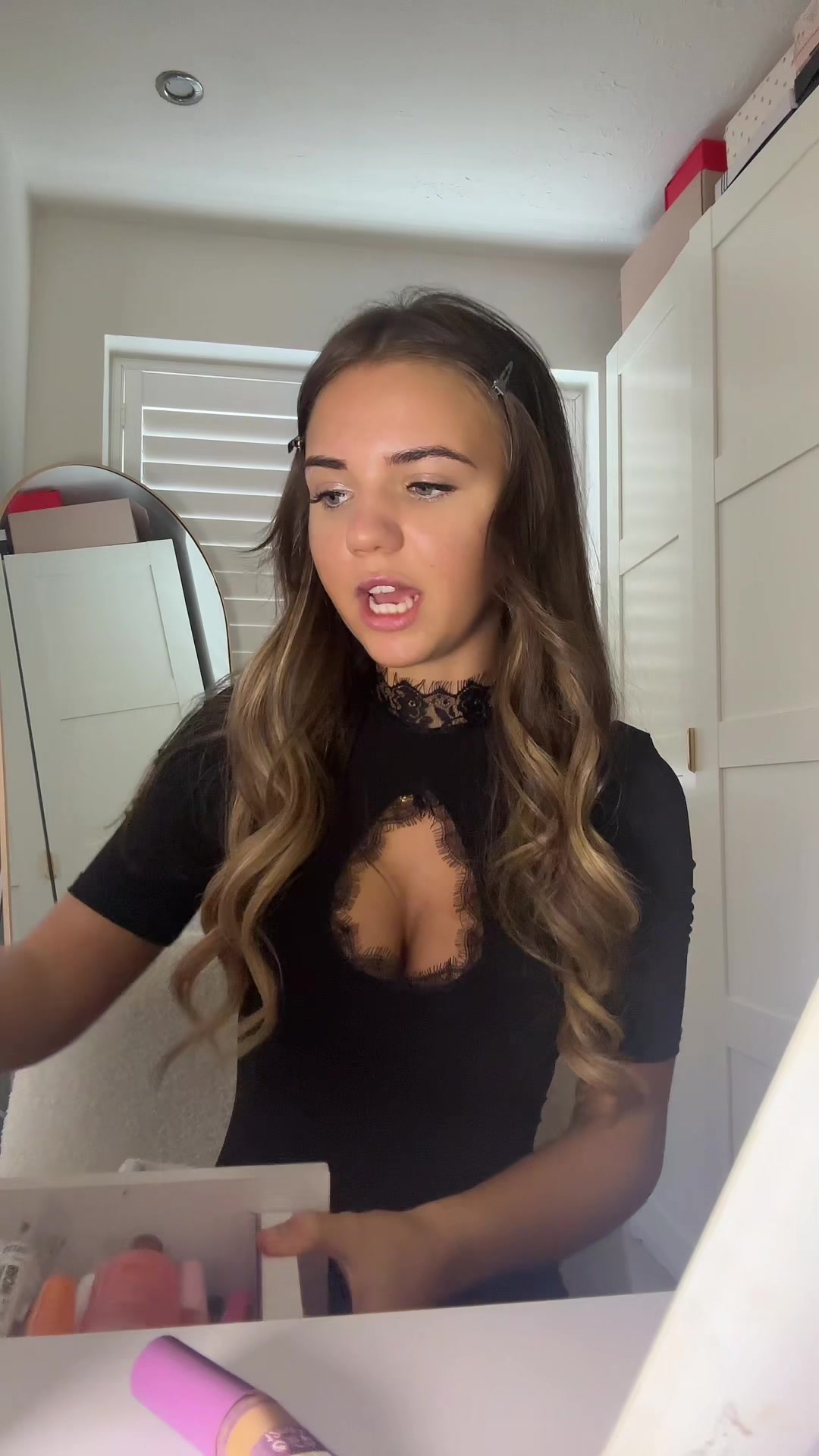 TikTok post by @lexibarringtonx for Rebellious Fashion. Caption reads: Grwm xxx Dress from @Rebellious Fashion #grwm #fyp....