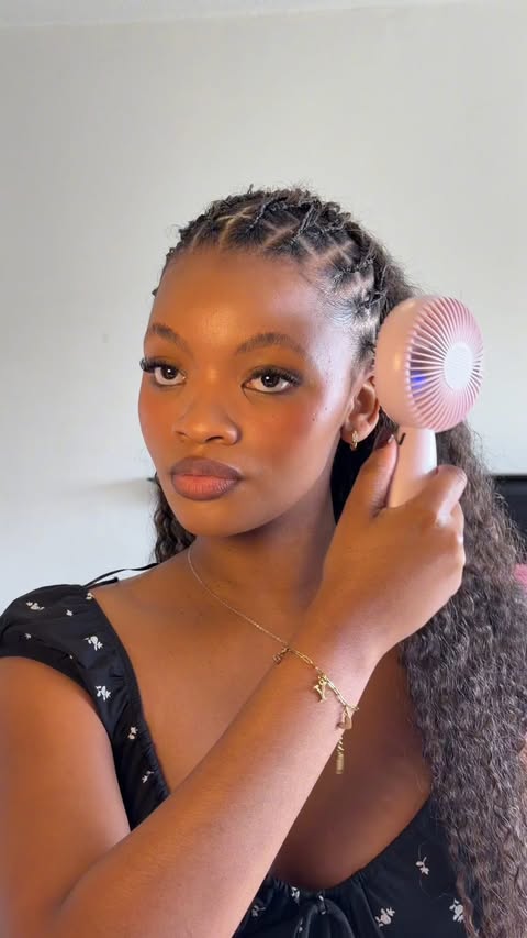 Instagram post by @yola_myeza for Dark and Lovely. Caption reads: [...] Grab this duo at Dis-Chem today 💜....