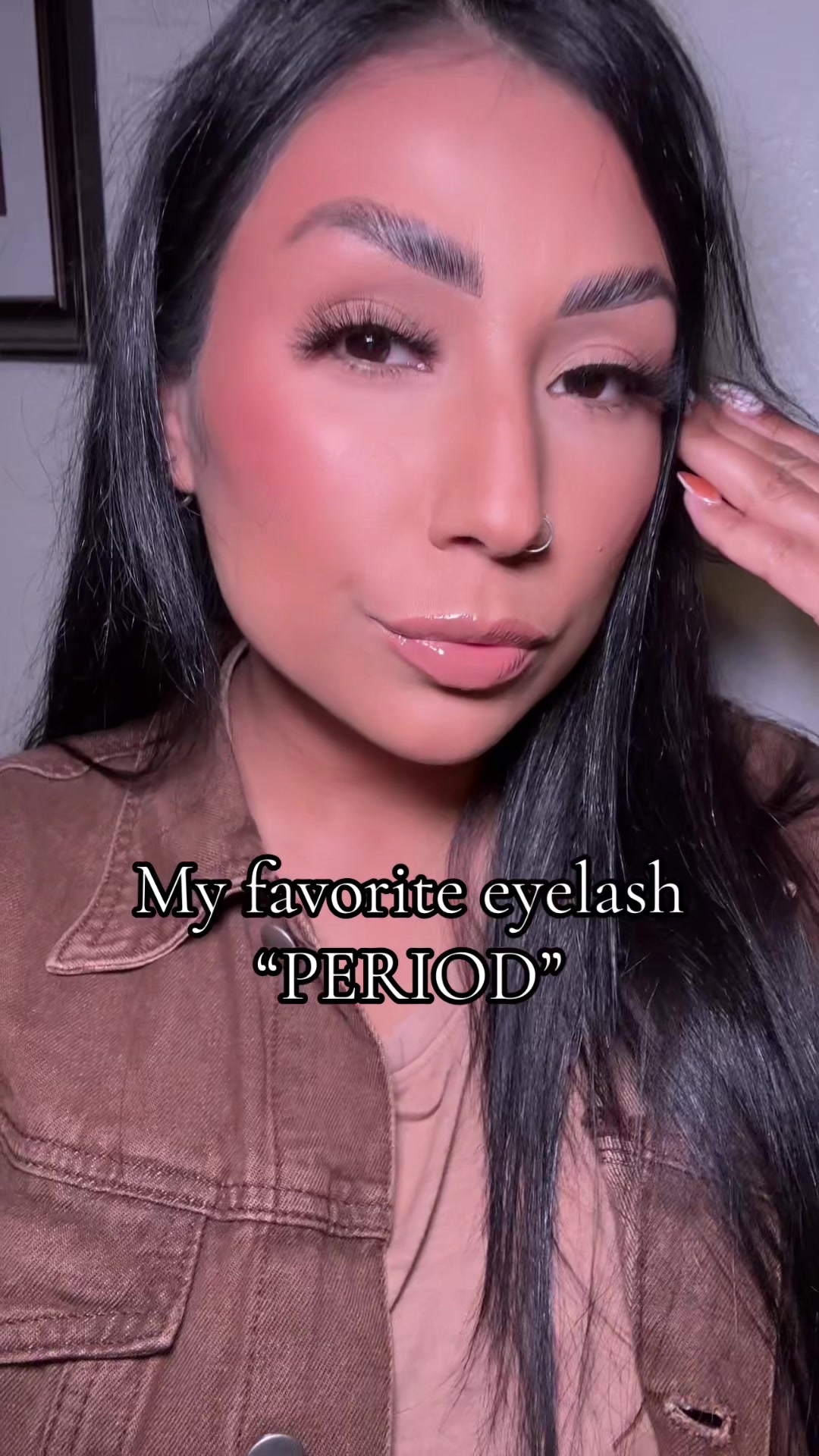 TikTok post by @yesiiii0101 for EXO Cosmetics. Caption reads: My favorite eyelash “PERIOD” @EXO Cosmetics....
