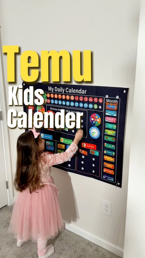 Instagram post by @dileks_journal for Temu. Caption reads: Sponsored by Temu ✨
This felt kids calendar makes....