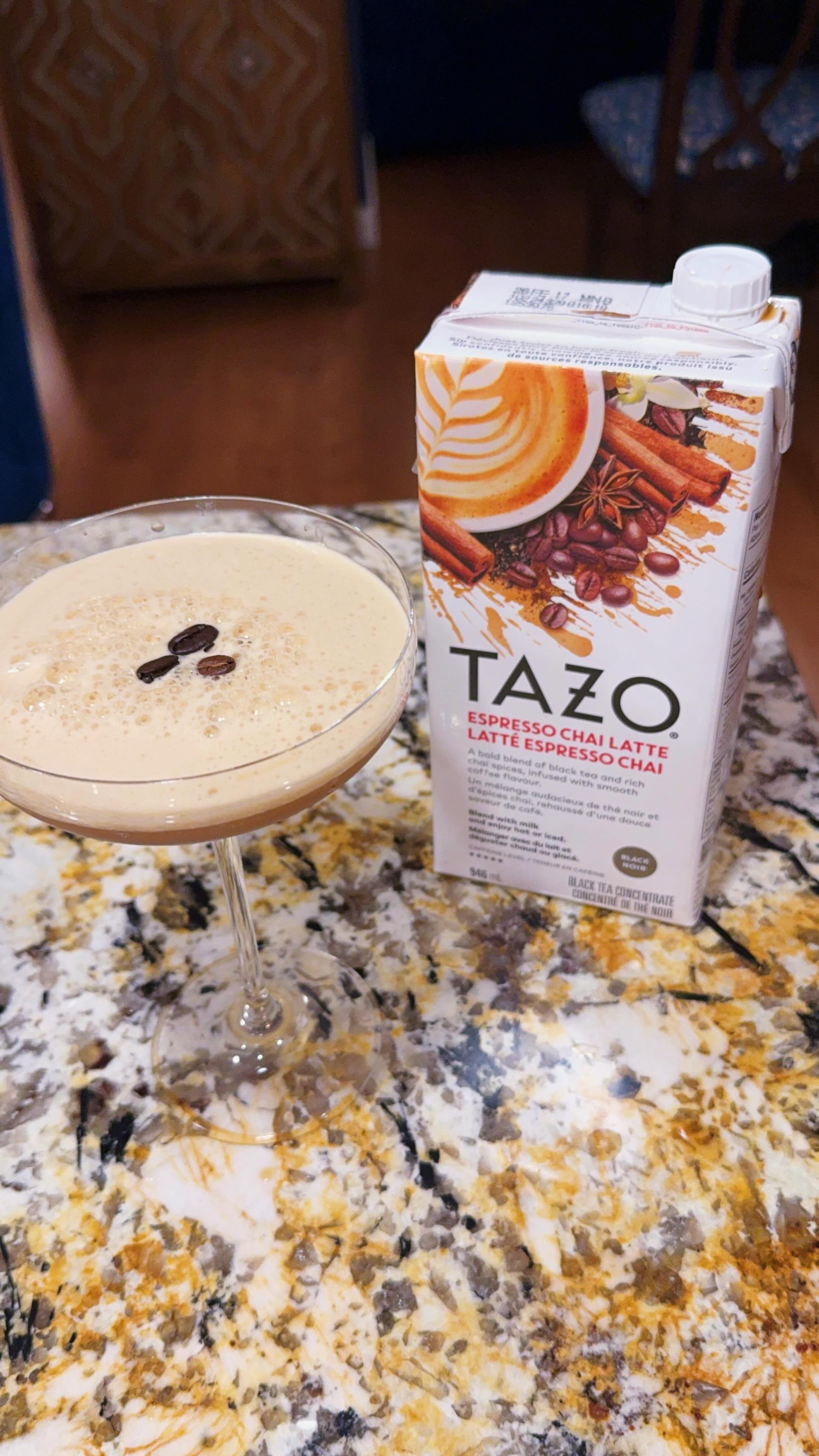 Instagram post by @missvictoriaclark for Tazo. Caption reads: [...] need a little bold energy—good thing....