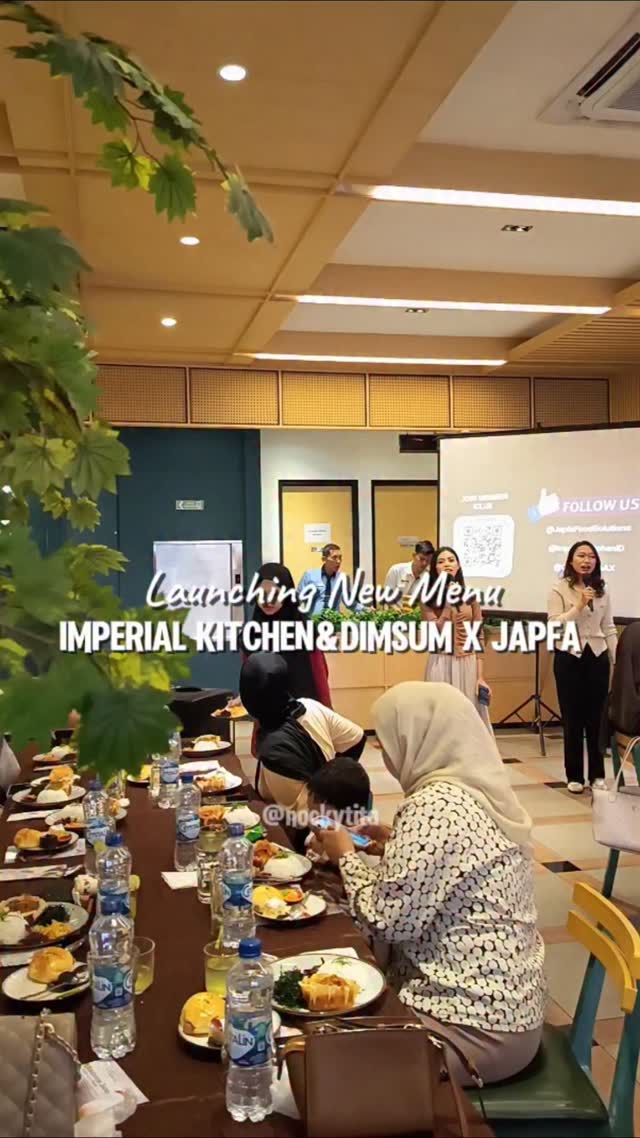 Instagram post by @imperialkitchenid for Food In Hands. Caption reads: launching new Menu IMPERIAL KITCHEN & DIMSUM X....