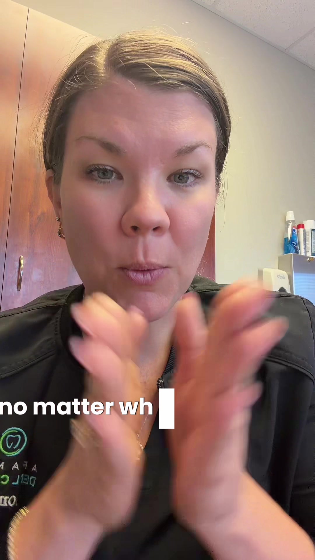 TikTok post by @monica_leanne for No BS Toothpaste. Caption reads: This helps with gum tenderness and bleeding along....