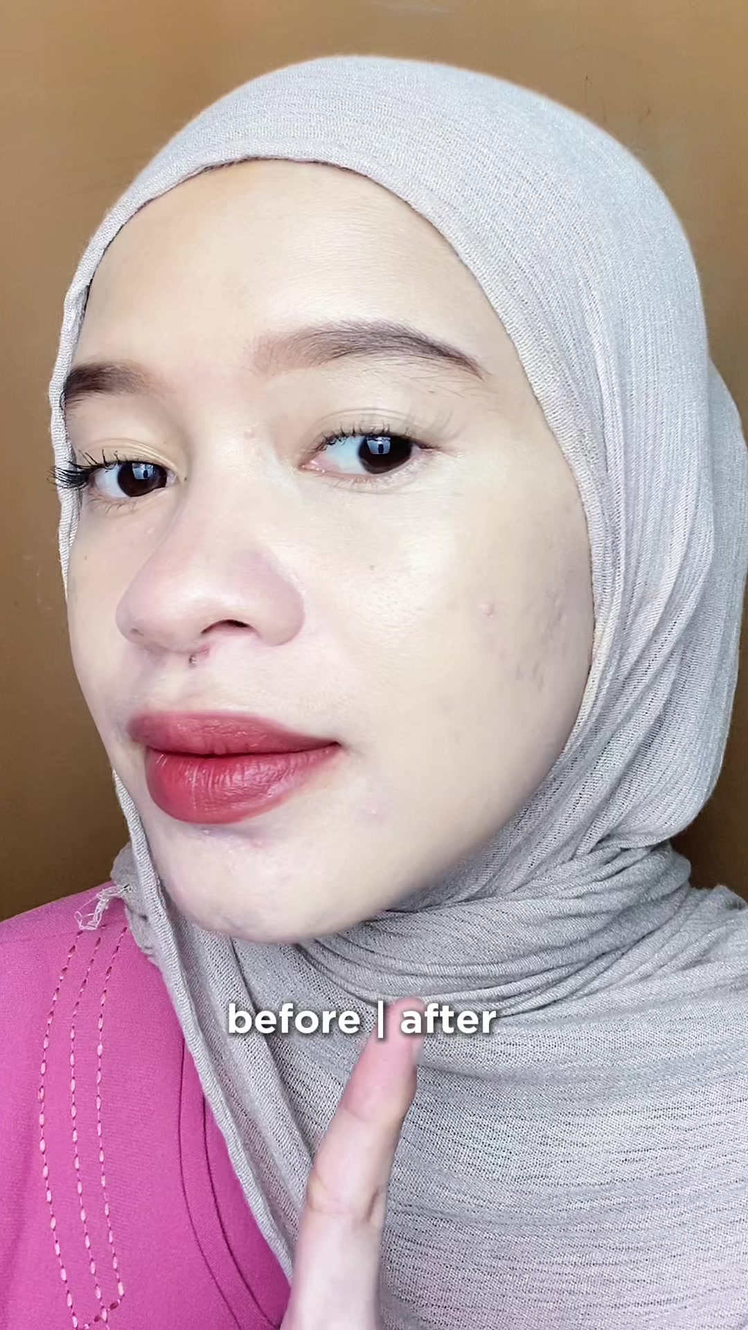 TikTok post by @haneensbeauty for Glow & Lovely Arabia. Caption reads: Jujur kaget banget sama Hacks MUA-nya Ka Nicole....
