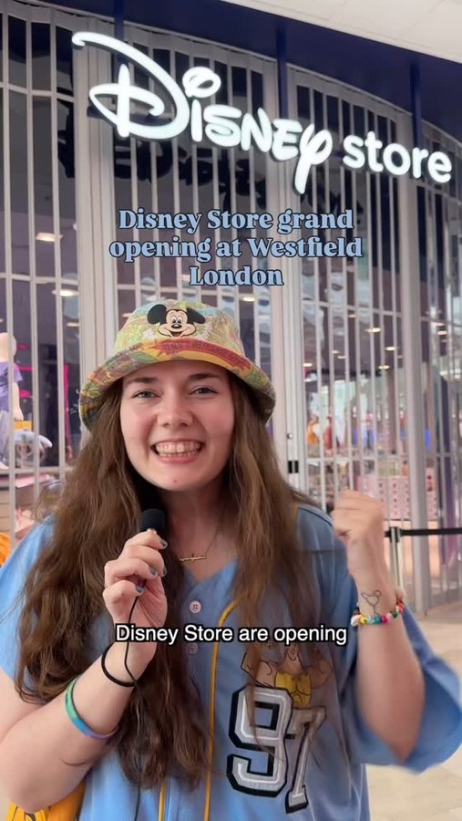 Instagram post by @elz.smart for Westfield London. Caption reads: #ad event 🐭 Disney Store Westfield London is....