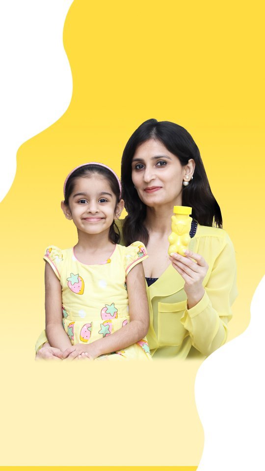 Instagram post by @nakashi_chopra for Power Gummies. Caption reads: Keeping our kids healthy and strong with their....