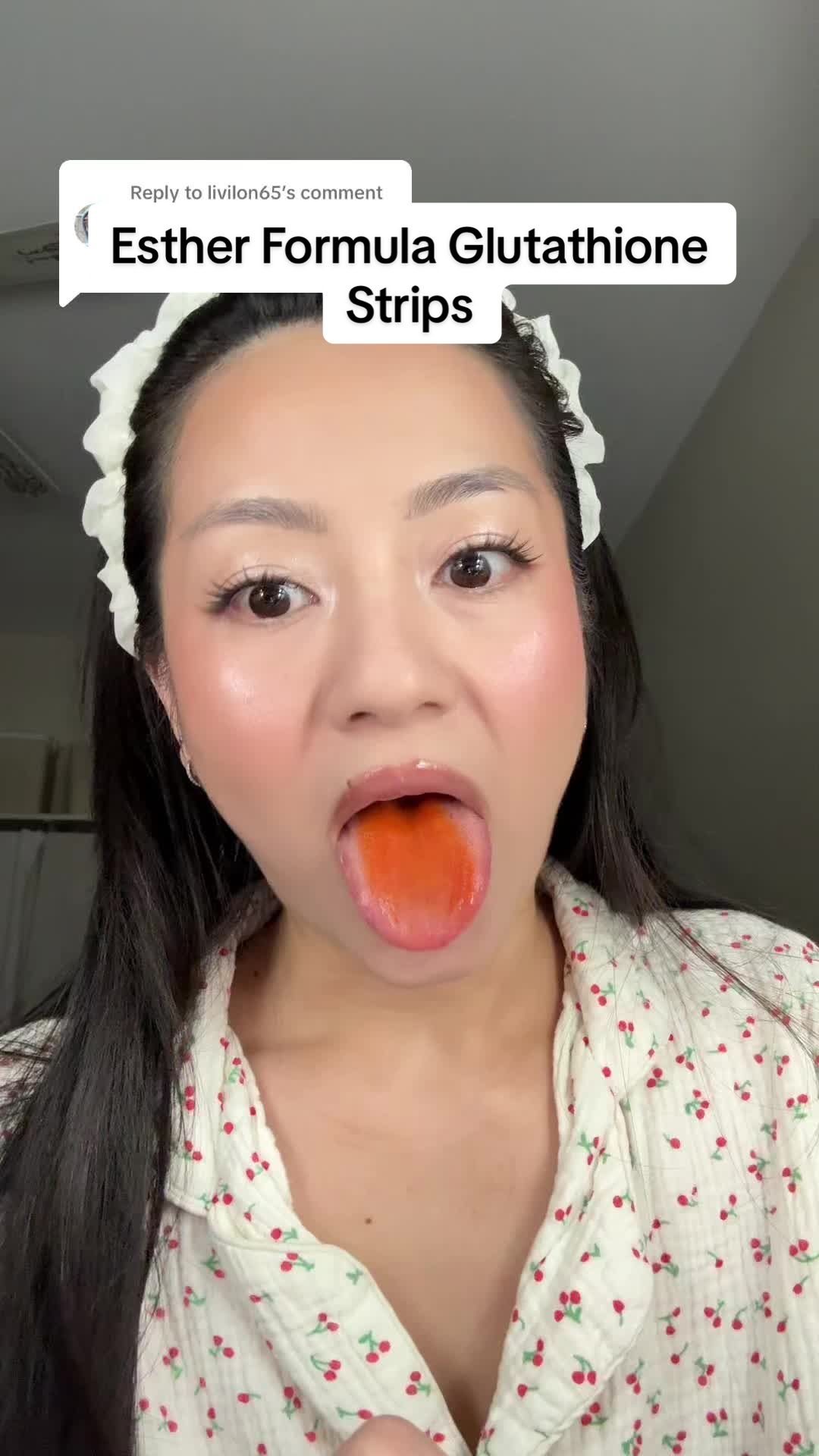 TikTok post by @nphiynhi for Esther Formula. Caption reads: [...] spots, hyperpigmentation and detox! @ESTHER....