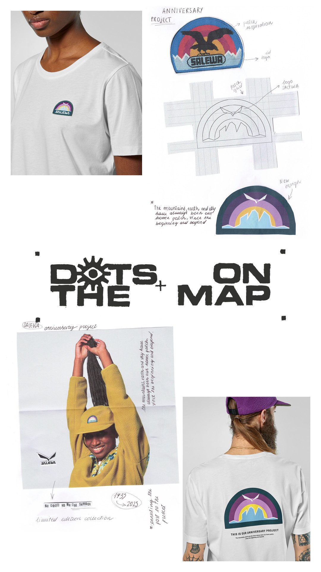 Instagram post by @__drlv__ for SALEWA. Caption reads: We are happy to introduce you Dots On The Map: our....