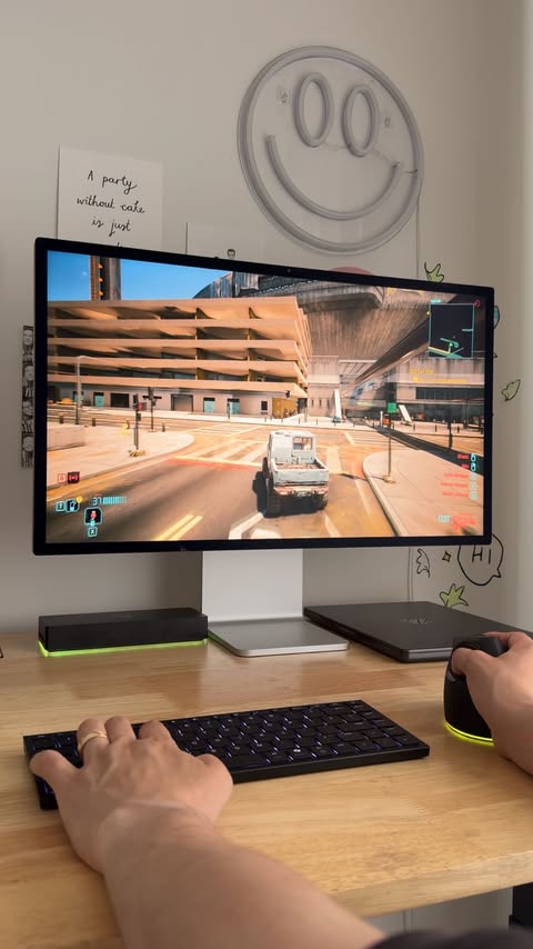 Instagram post by @shannongrixti for Razer. Caption reads: The Razer Thunderbolt 5 Dock Chroma is the perfect....