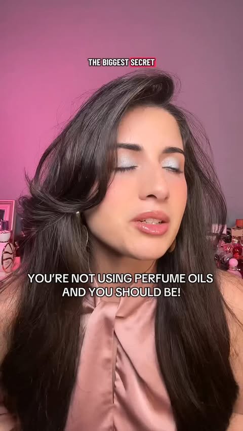 Instagram post by @ashleymariedelgado for Zimaya Perfumes. Caption reads: [...] Middle Eastern perfume oils from....