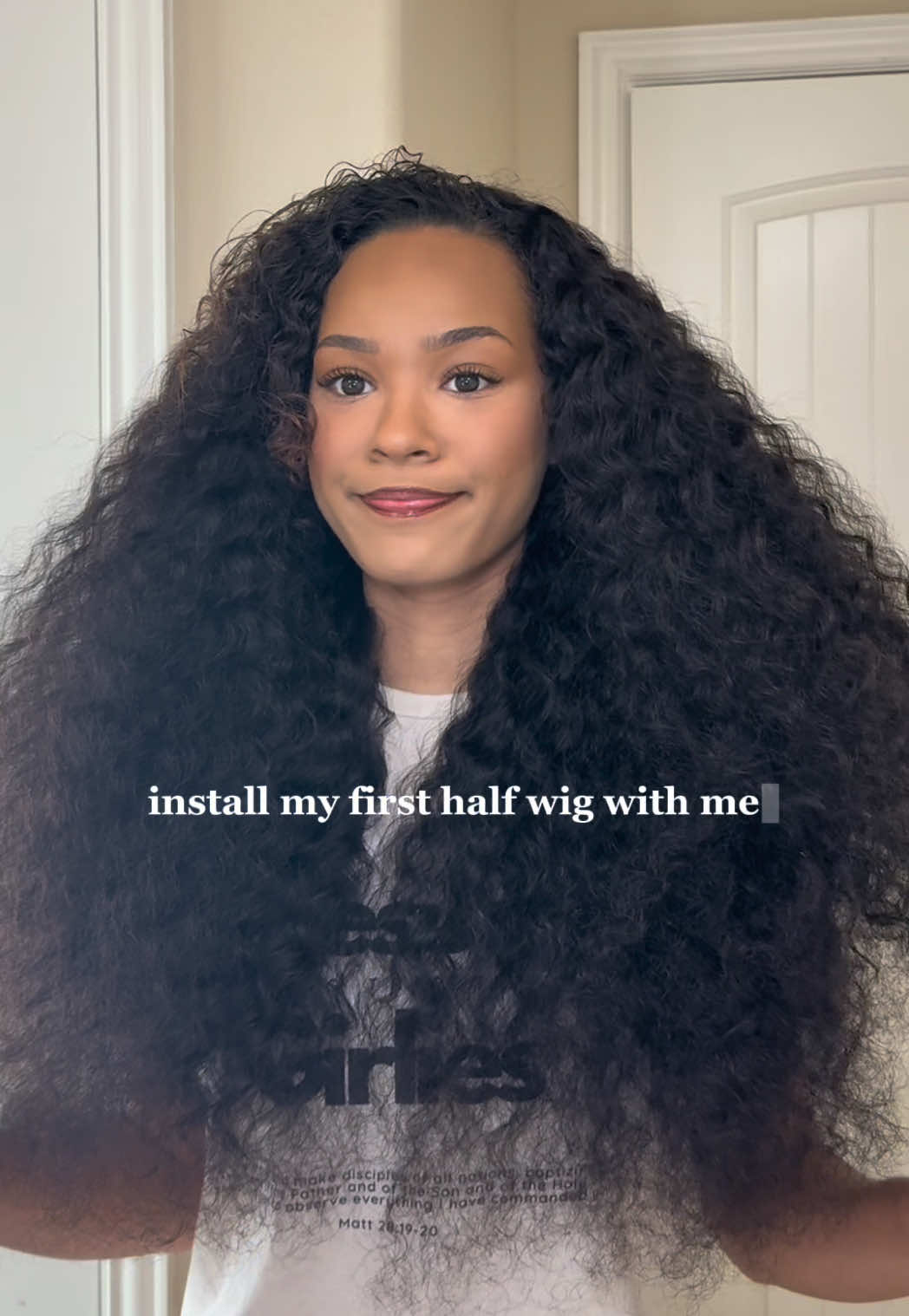 TikTok post by @arianacossie for iseehair. Caption reads: this half wig was definitely what I needed for my....