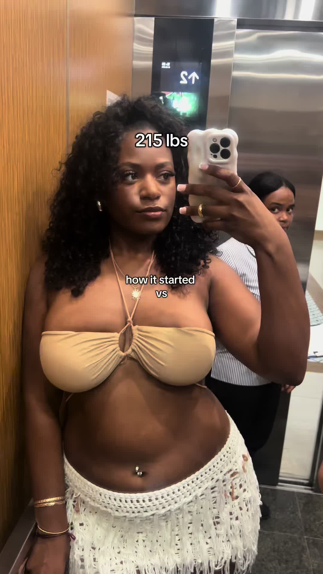TikTok post by @amari.keyera for Alani Nutrition. Caption reads: Transformation fueled by : self love, a bad break....