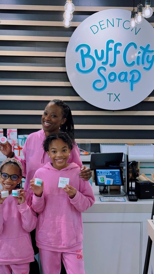 Instagram post by @3girlsandalegend for Buff City Soap. Caption reads: #hosted | Thank you @buffcitysoap for inviting us....